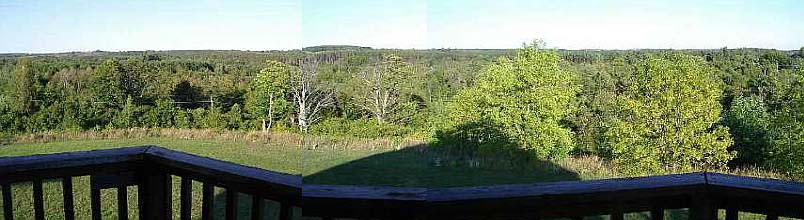 A composite picture of our view from the front deck