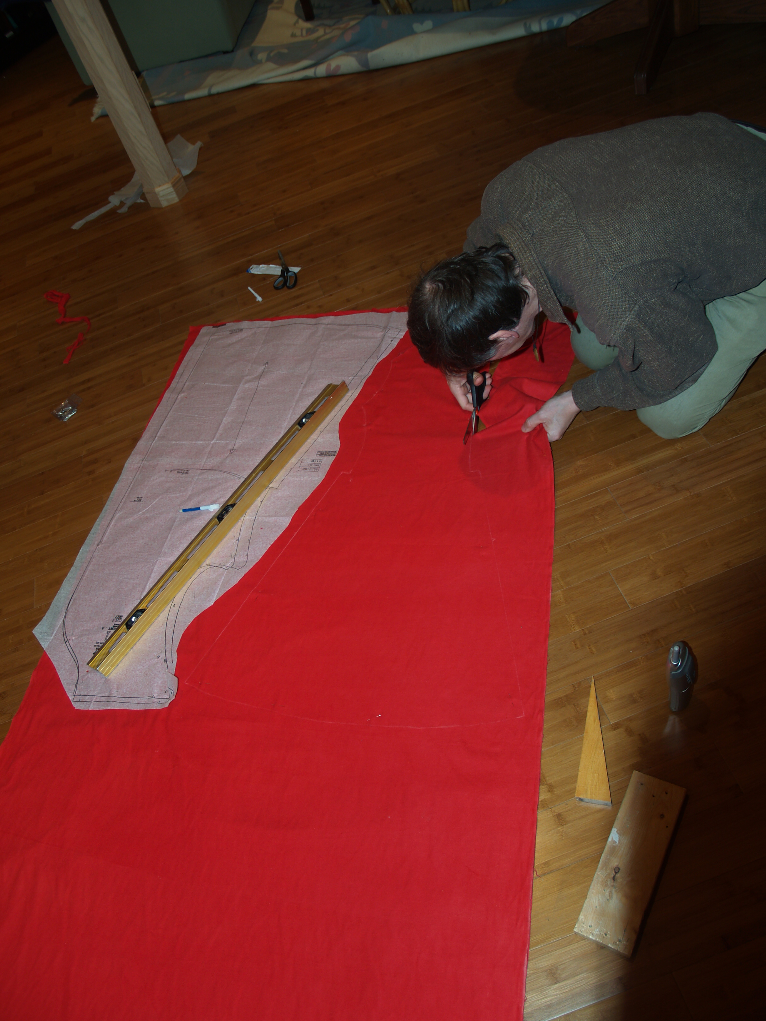 Cutting the fabric